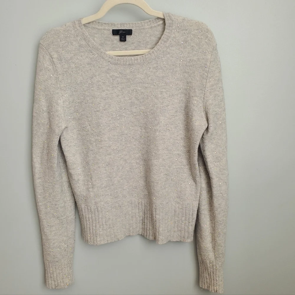 J.CREW Gemstone Sweater in Supersoft Yarn Size Medium Wool Blend